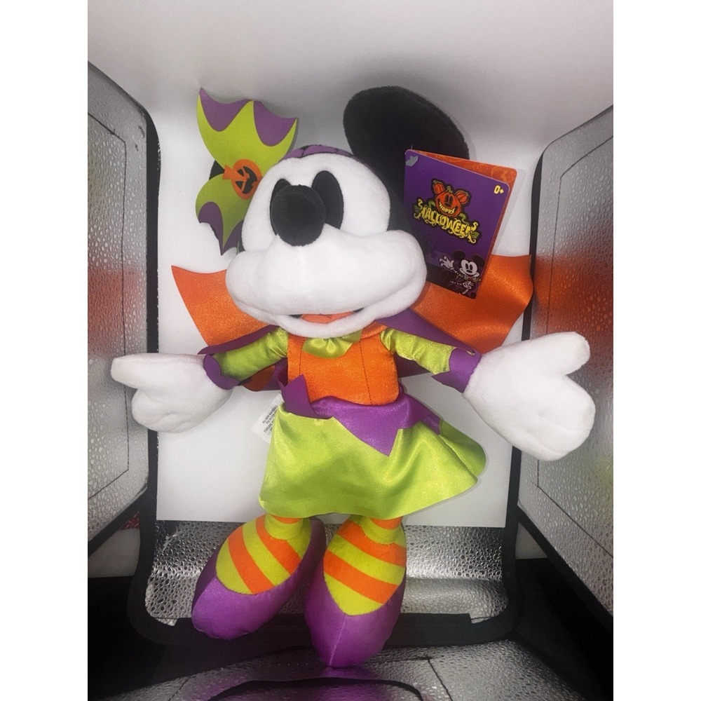 Disney Halloween Minnie Mouse Plush Witch Costume NWT Spooky Decor Toy 15" Cape - Picture 6 of 9